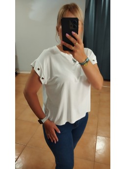 Camiseta tachuelas blanca